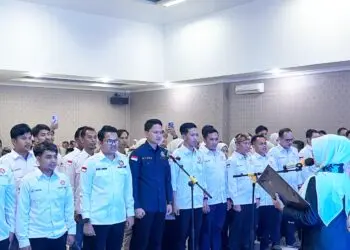 PELANTIKAN - Pengurus Karang Taruna Kabupaten Pandeglang Periode 2025 - 2030, resmi dilantik. (ISTIMEWA)