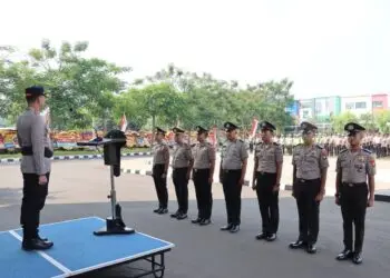 100 Personel Polres Metro Tangerang Kota Naik Pangkat