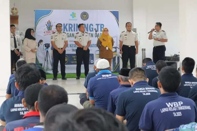Lapas Kelas I Tangerang Tuntaskan Cek Kesehatan dan Skrining TB Bagi 600 Warga Binaan