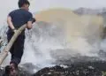 TPSA Dengung Lebak Kebakaran, Diduga dari Ulah Pembakaran Lahan
