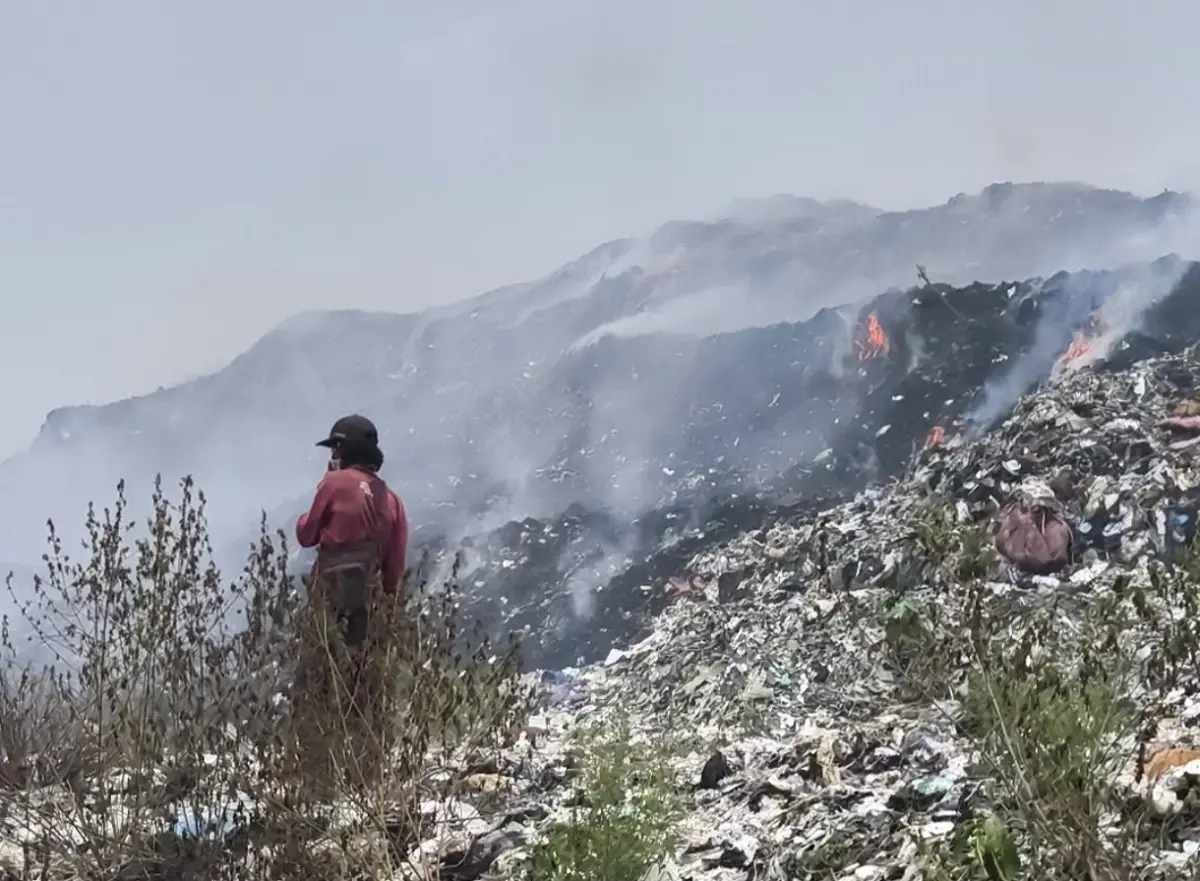 TPSA Dengung Lebak Kebakaran, Diduga dari Ulah Pembakaran Lahan