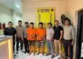 Dua tersangka kasus kekerasan di muka umum dan penghasutan ditahan Polda Banten. (ISTIMEWA)