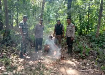 Cegah Karhutla, Polisi-TNI Sisir Hutan Panggarangan