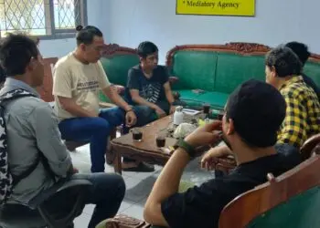 RAPAT PANITIA - Jajaran panitia Konferensi PWI Kabupaten Pandeglang, menggelar rapat persiapan, Senin (3/8/2026). (ISTIMEWA)
