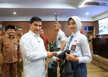 APRESIASI - Wakil Gubernur (Wagub) Banten Achmad Dimyati Natakusumah, apresiasi dan beri motivasi kepada anggota Paskibraka Provinsi Banten. (ISTIMEWA)
