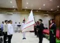 PELANTIKAN -- Duta Pancasila Paskibraka Indonesia (DPPI) Kabupaten Serang, masa bakti 2026-2030, dilantik oleh Wabup Serang Muhammad Najib Hamas. (ISTIMEWA)