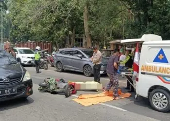 Pemotor Tewas Terlindas di Depan Taman Kota  1 Serpong