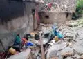 RUSAK BERAT : Salah satu rumah milik warga Kampung Cisarua, Desa Citeureup, Kecamatan Panimbang, Kabupaten Pandeglang, rusak berat akibat ledakan bom ikan. (ISTIMEWA)