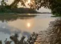 SUNGAI CIUJUNG : Kali Ciujung di Desa Sangiang, Kecamatan Pamarayan, mulai surut karena kemarau. Baru-baru ini, aliran Sungai Ciujung di Kabupaten Serang, berubah menjadi hitam karena dampak pembuangan limbah. (ISTIMEWA)