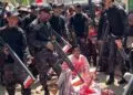 PERINGATAN HUT RI - Warga Desa Bandung, Kecamatan Banjar, Kabupaten Pandeglang, memeriahkan dan memperingati HUT Ke-81 Kemerdekaan RI, Senin (17/8/2026). (ISTIMEWA)