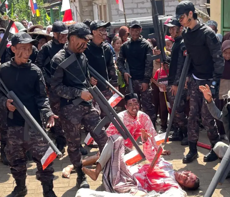 Drama Kolosal Warnai Peringatan HUT Kemerdekaan RI di Desa Bandung Pandeglang