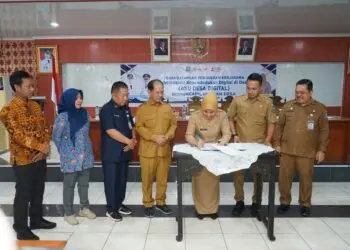 SOSIALISASI -- Dinas Kependudukan dan Pencatatan Sipil (Disdukcapil) Kabupaten Serang, menyosialisasikan program Aku Desa Digital. (ISTIMEWA)
