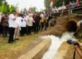 IRIGASI -- Jaringan irigasi Cisata, yang mengairi ribuan hektar sawah, telah selesai dibangun dan diresmikan Gubernur Banten Andra Soni, Rabu (2/9/2026). (ISTIMEWA)