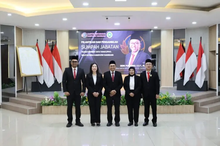 Kepala Kantah Kabupaten Tangerang Lantik Empat PPAT, Tekankan Profesionalisme dan Integritas