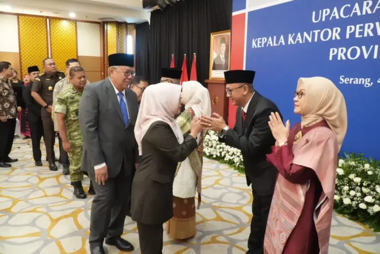 PENGUKUHAN -- Pengukuhan Kepala Kantor Perwakilan Bank Indonesia (BI) Provinsi Banten, di Kantor Perwakilan BI Provinsi Banten, Kota Serang, Jumat (4/9/2026). (ISTIMEWA)