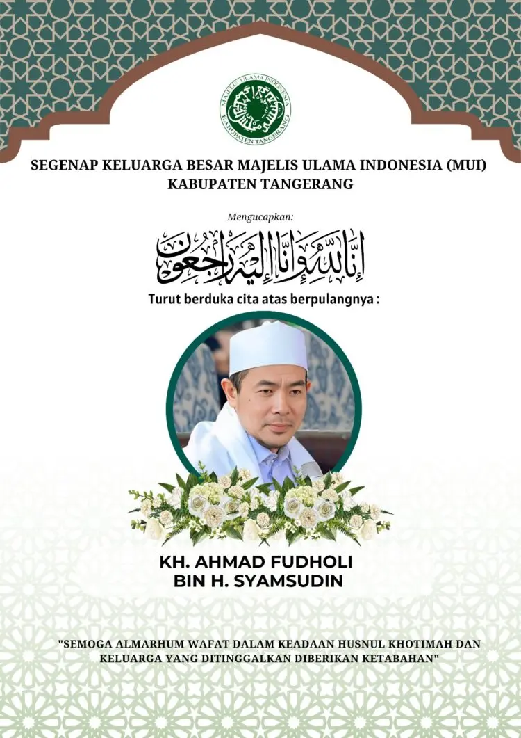 MUI Kabupaten Tangerang Berduka, KH Ahmad Fudoli Wafat Usai Kecelakaan