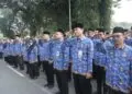 ASN Pemkab Lebak, sedang mengikuti apel pagi. (ISTIMEWA)
