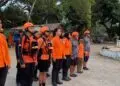 APEL : Tim gabungan melakukan apel sebelum kembali melakukan pencarian di perairan Selat Sunda. (ADIB FAHRI/SATELITNEWS.COM)