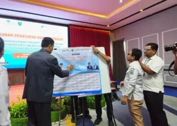 PENYUSUNAN RAPERBUP -- Penyusunan Rancangan Perbup dilaksanakan Rabu (16/9/2026), di Hotel Forbis Kecamatan Waringin kurung. Turut hadir Sekda Kabupaten Serang Zaldi Dhuhana, yang secara resmi membuka acara. (ISTIMEWA)