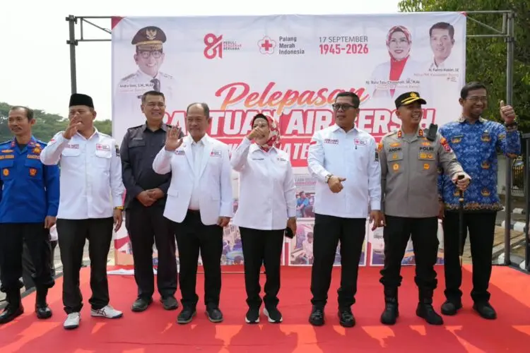 HUT PMI -- Wakil Bupati (Wabup) Serang Najib Hamas, usai menghadiri HUT Ke-81 PMI, di halaman Masjid Raya Al Bantani, Kawasan Pusat Pemerintahan Provinsi Banten, Kamis (17/9/2026). (ISTIMEWA)