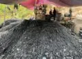 BATU BARA ILEGAL : Aktivitas penambangan batu bara diduga ilegal, di wilayah Kecamatan Cihara, Kabupaten Lebak. (ISTIMEWA)