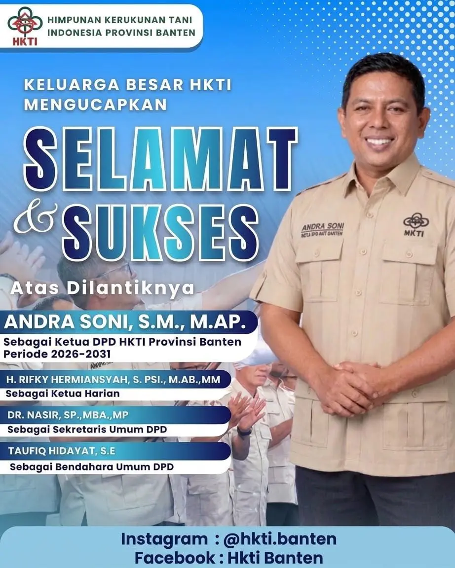 Ketua DPD HKTI Prov Banten Andra Soni