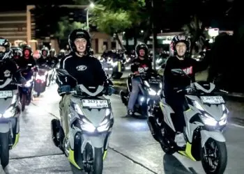 Ratusan Anggota Komunitas Honda Vario Perkuat Silaturahmi dan Budaya Berkendara Aman Lewat Night Ride