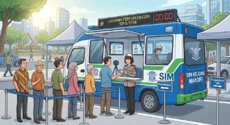 SIM Keliling Tangerang Kota Rabu 7 Oktober, Cek Lokasinya