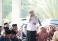 MAULID NABI MUHAMMAD SAW -- Bupati Pandeglang Raden Dewi Setiani, menghadiri acara Maulid Nabi Muhammad SAW di Ponpes Al-Iman, Kampung Kaung Caang, Kecamatan Cadasari, Kabupaten Pandeglang. (ISTIMEWA)
