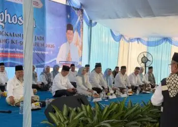 ISTIGHOSAH -- Bupati Kabupaten Serang Ratu Rahmatuzakiyah, menghadiri acara Istighosah HUT Ke-500 Kabupaten Serang. (ISTIMEWA)