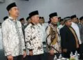 SARESEHAN -- Sarasehan Ulama se-Banten, yang digelar Yayasan Ibnu Salam–Cinangka, Kabupaten Serang, di Aula Hilmi Aminuddin Nurul Fikri Boarding School, Sabtu (17/10/2026). (ISTIMEWA)