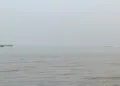 BERKABUT : Kondisi perairan Selat Sunda, berkabut sejak beberapa hari lalu. Saat ini, asap karhutla mulai masuk ke beberapa wilayah di Banten. (ISTIMEWA)