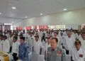 PENINGKATAN KAPASITAS -- Sebanyak 326 Satlinmas, tengah mengikuti kegiatan peningkatan kapasitas oleh Satpol PP Kabupaten Serang. (ISTIMEWA)