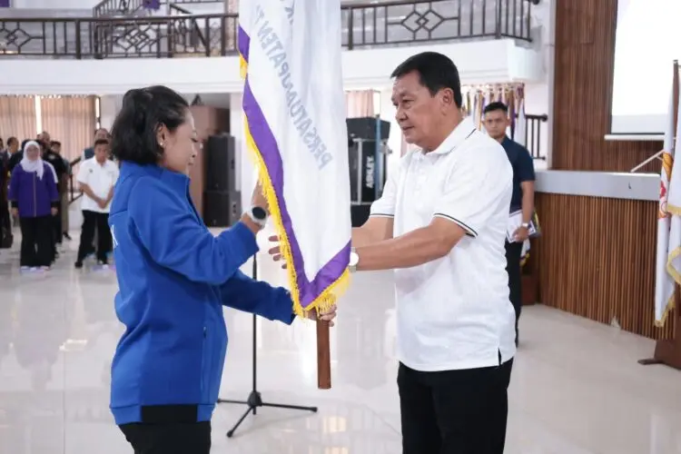 PENGUKUHAN -- Bupati Tangerang Moch. Maesyal Rasyid, saat menghadiri Pengukuhan Pengurus Cabang Olahraga (Cabor) Kabupaten Tangerang Masa Bakti 2026–2030, di Gedung Diklat Kitri Bakti Curug, Sabtu (24/10/2026). (ISTIMEWA)