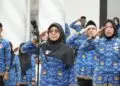 SUMPAH PEMUDA -- Bupati Pandeglang Raden Dewi Setiani, bertindak sebagai inspektur upacara Peringatan Sumpah Pemuda ke 98, di halaman Setda Pandeglang, Rabu (28/10/2026). (ISTIMEWA)