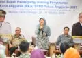 RAKOR -- Bupati Pandeglang Raden Dewi Setiani, menghadiri Rakor penyusunan RKA SKPD TA 2027, di salah satu hotel di kawasan wisata Pantai Carita, Kabupaten Pandeglang. (ISTIMEWA)
