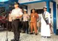 SOSIALISASI -- Jajaran Polres Pandeglang, melakukan sosialisasi pencegahan penyebaran berita bohong atau hoaks, di kalangan pelajar melalui pendidikan literasi digital, di SMPN 1 Pandeglang. (ISTIMEWA)