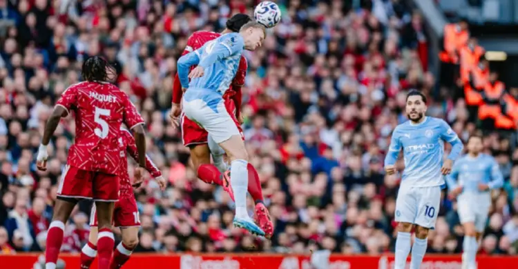 Tundukkan Liverpool di Anfield, Manchester City Naik ke Puncak Klasemen
