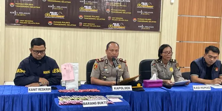 Polsek Kelapa Dua Bongkar Peredaran Etomidate, 120 Cartridge Liquid Disita