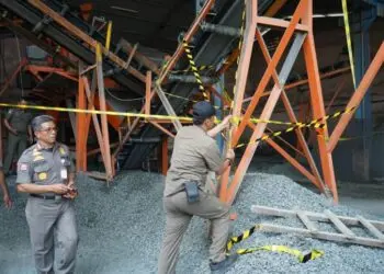 Perusahaan Pemecah Batu di Bugel Disegel Satpol PP Kota Tangerang